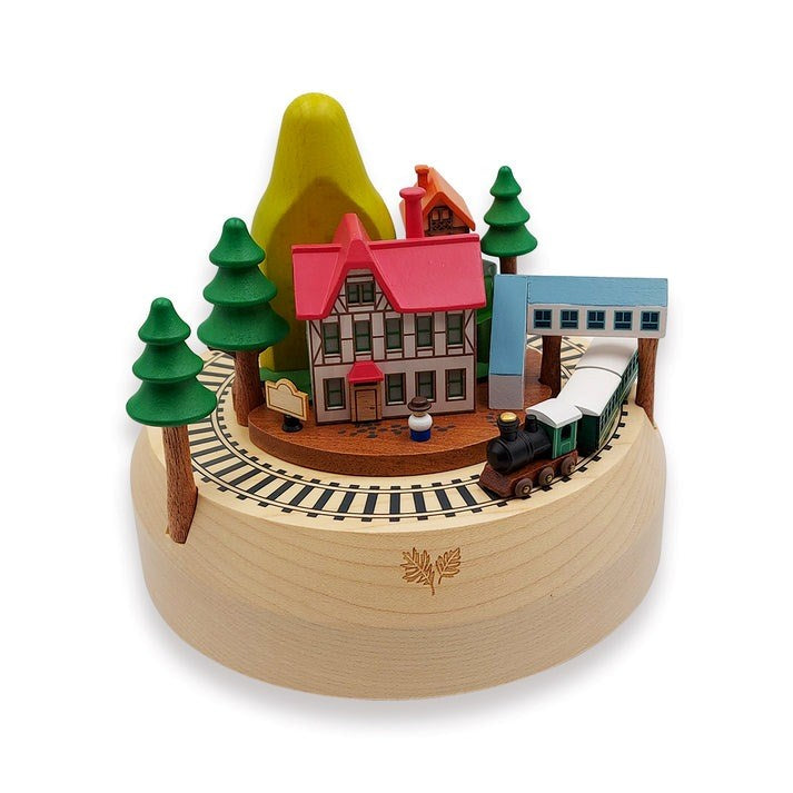 Wooden Animated light with Music Mountain and Train