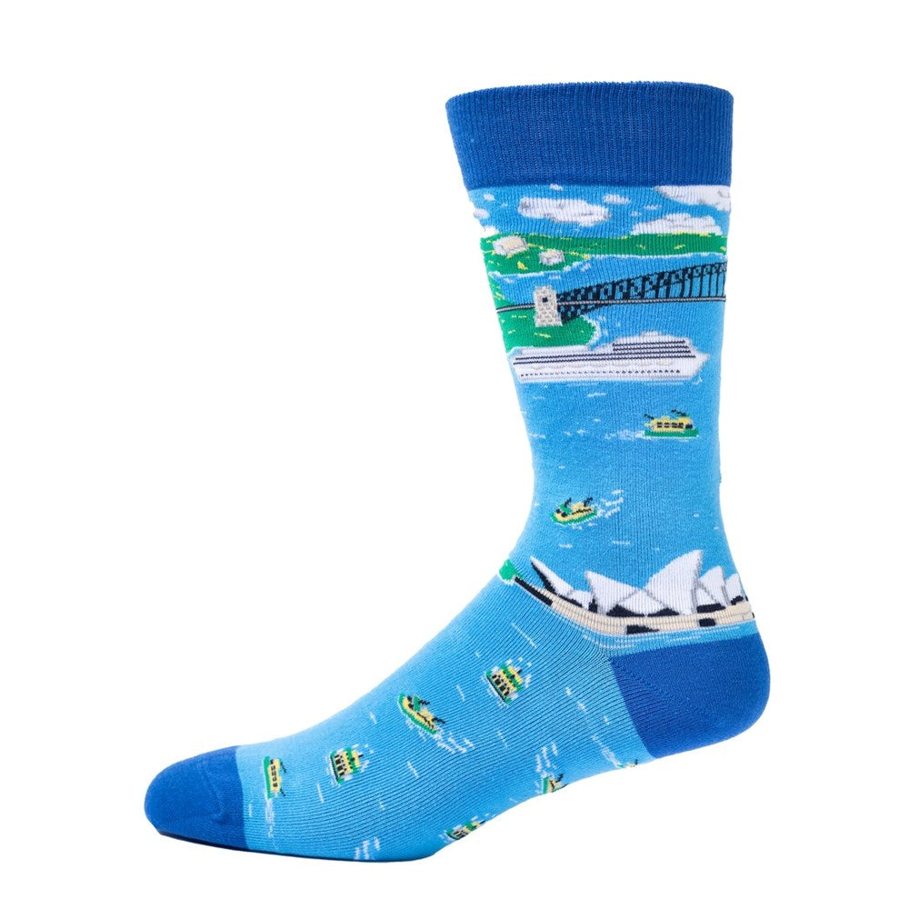 Spencer Flynn: Harbour Bridge & Opera House Mens Socks
