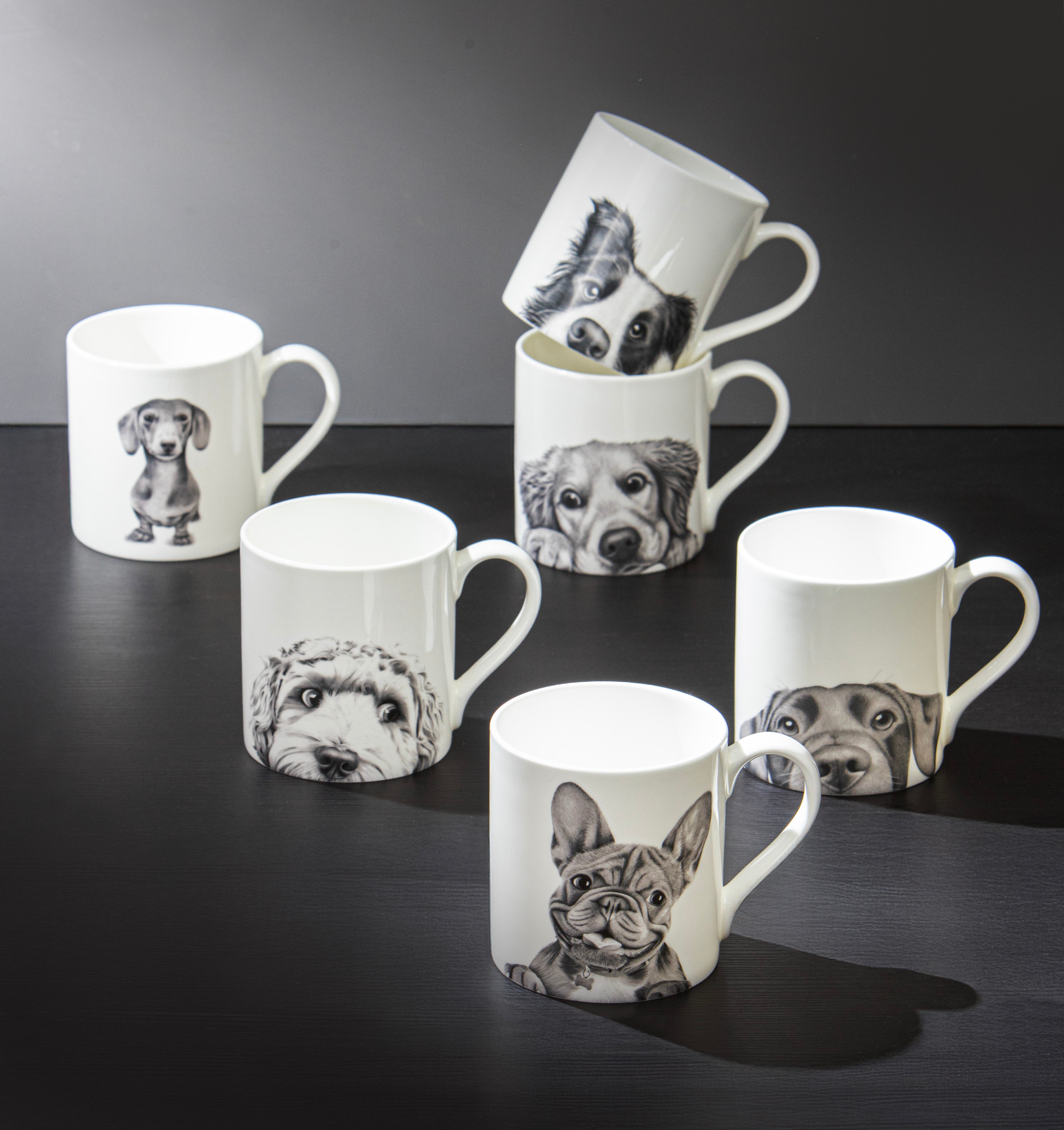 Ashdene Peeking Pups Border Collie Mug