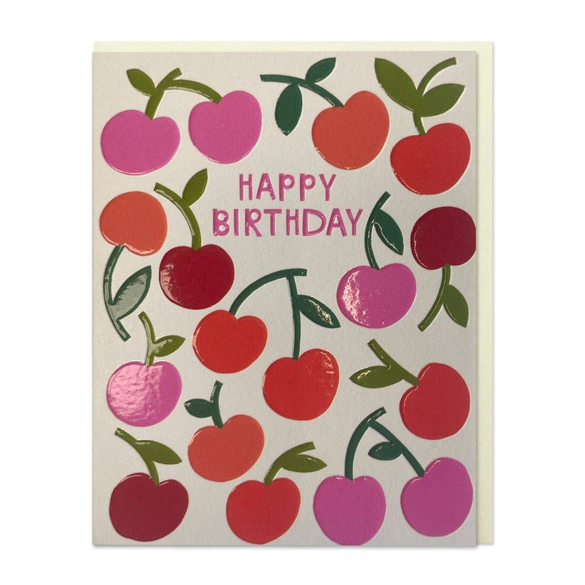 Raspberry Blossom: Happy Birthday Cherries Card (Little Joys Collection)