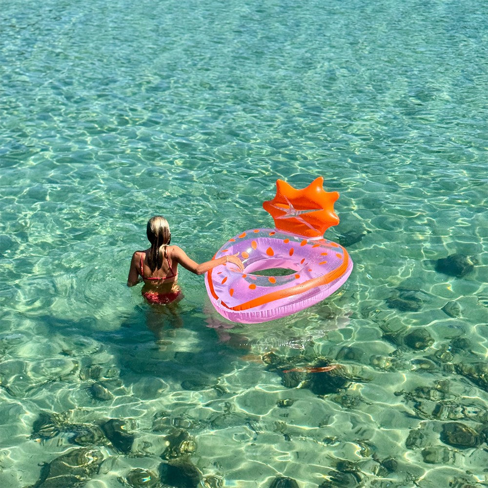 Sunnylife: Luxe Tube Pool Ring Strawberry Pink