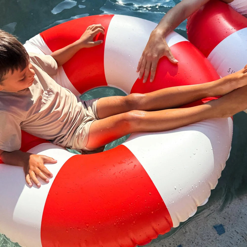 Sunnylife: Tube Pool Ring Tomato Red Stripe