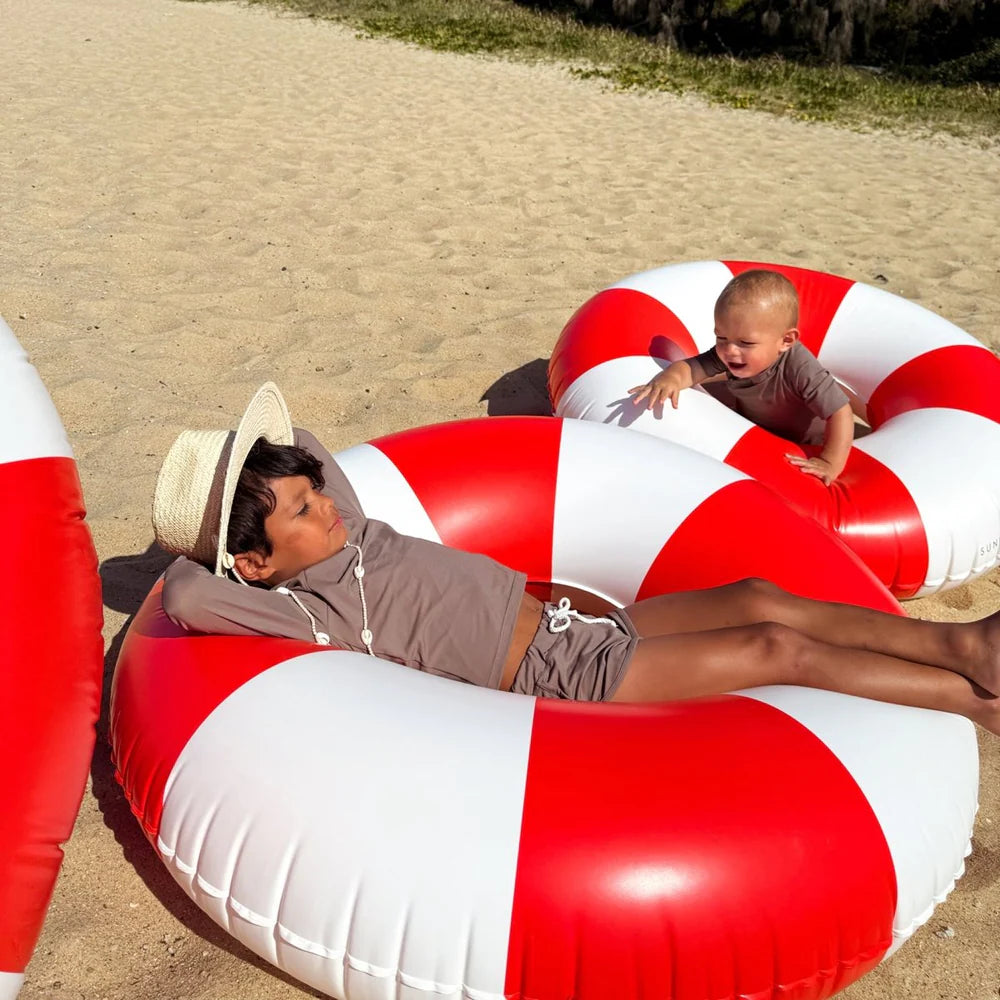 Sunnylife: Tube Pool Ring Tomato Red Stripe