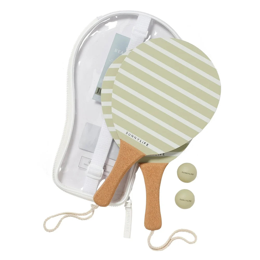 Sunnylife: Vintage Beach Paddles La Palma Sage Stripe