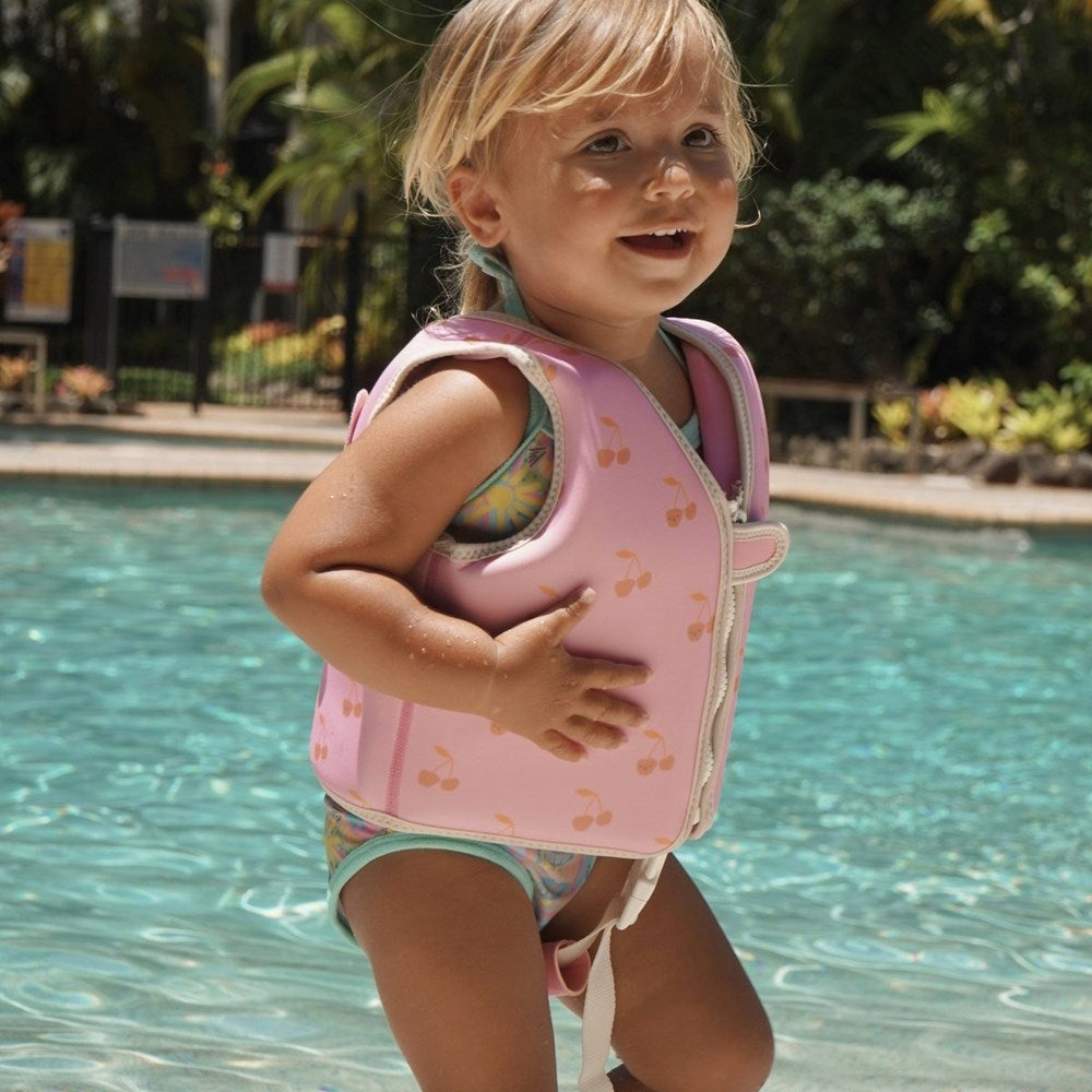 Sunnylife: Kids Swim Vest 2-3 Cotton Candy Cherry
