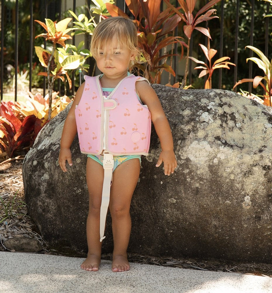 Sunnylife: Kids Swim Vest 3-6 Cotton Candy Cherry