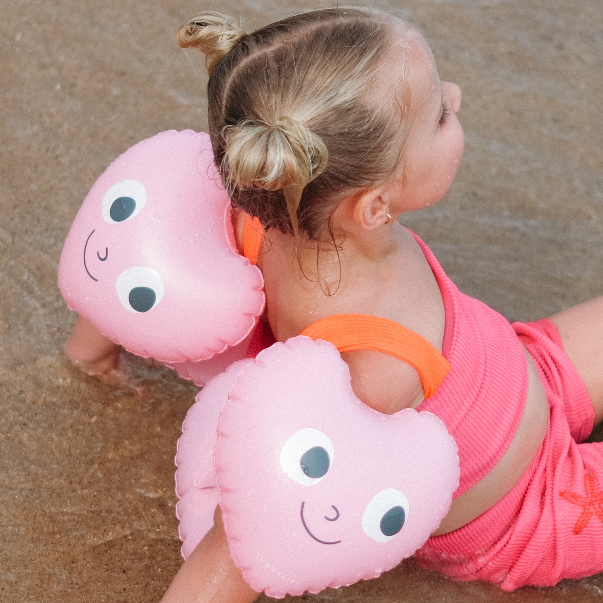 Sunnylife Inflatable Arm Bands - Poppy the Peach Pink