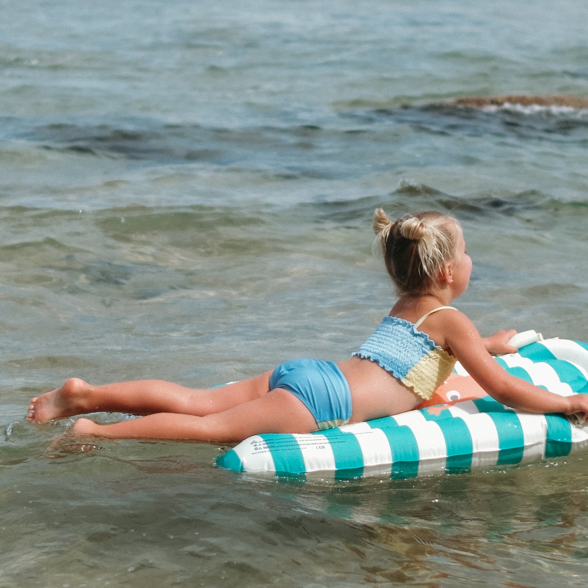 Sunnylife Kids Surf Mat - Poppy the Peach Green Stripe