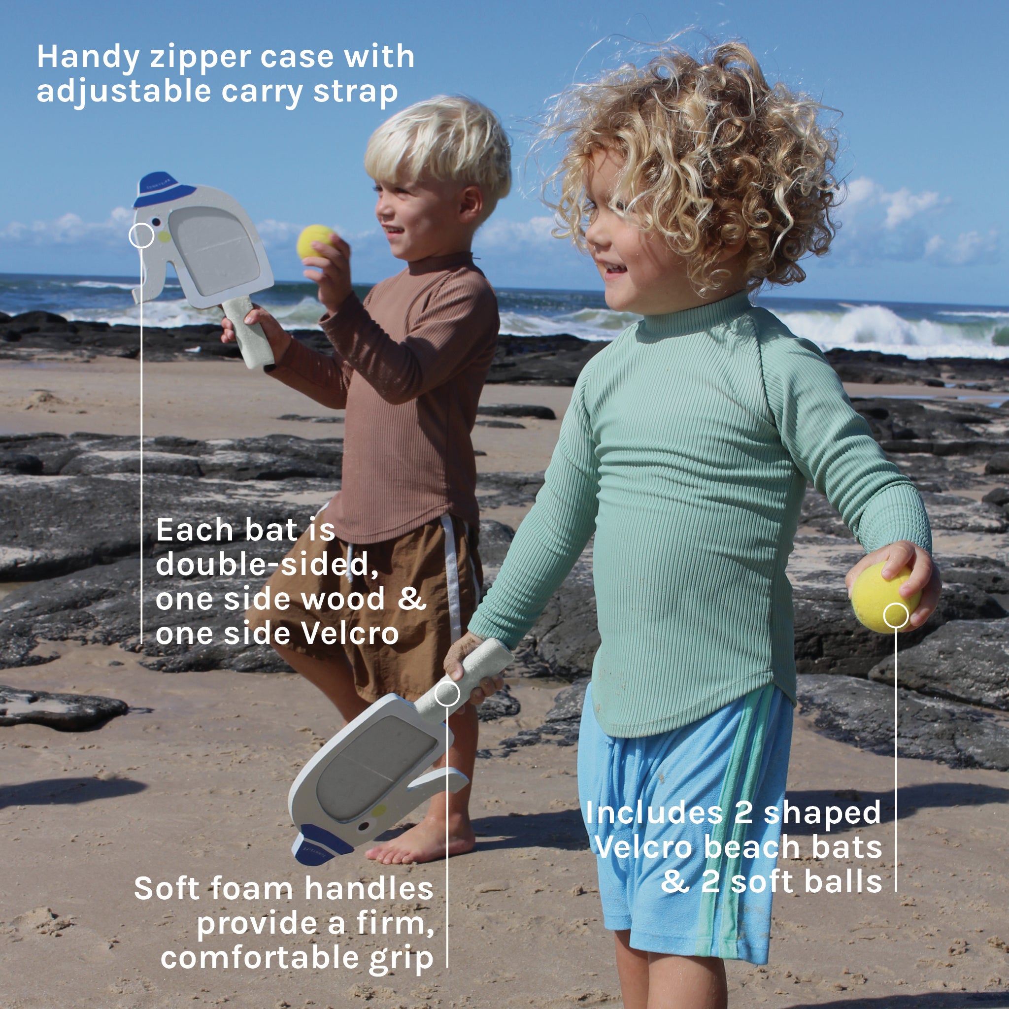 Sunnylife Kids Velcro Beach Bats - Eli the Elephant