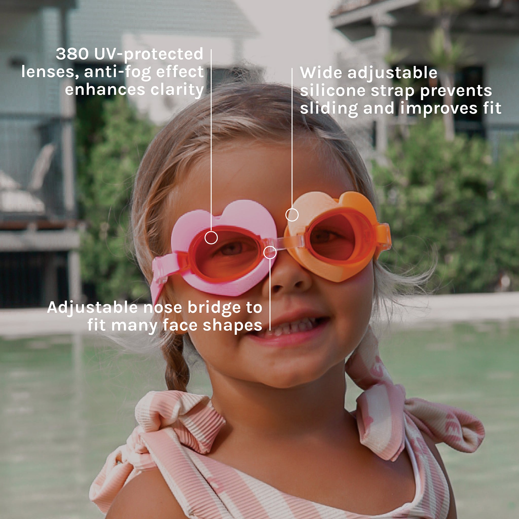 Sunnylife Kids Swim Goggles - Poppy the Peach Multi