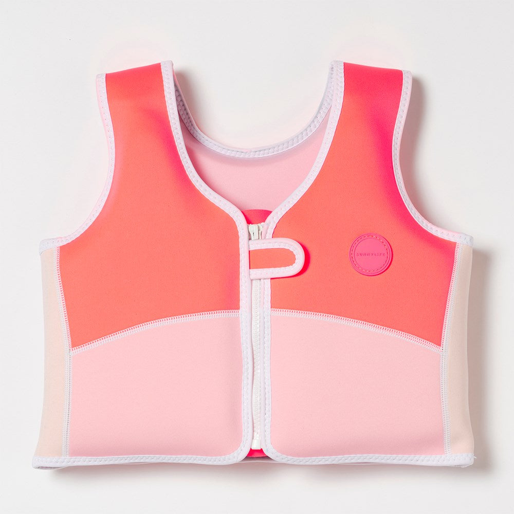 Sunnylife: Melody the Mermaid Swim Vest 1-2 Neon Strawberry