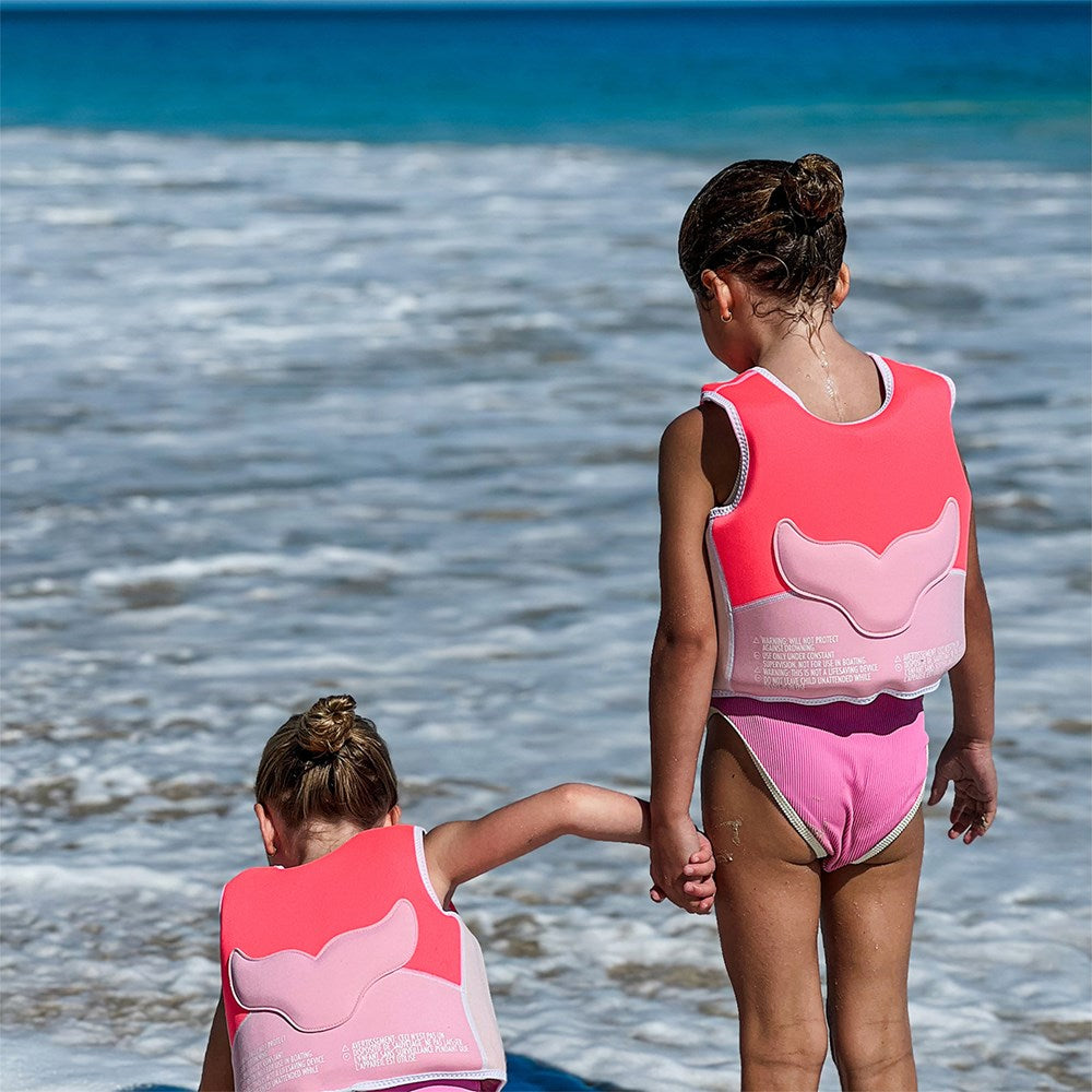 Sunnylife: Melody the Mermaid Swim Vest 3-6 Neon Strawberry