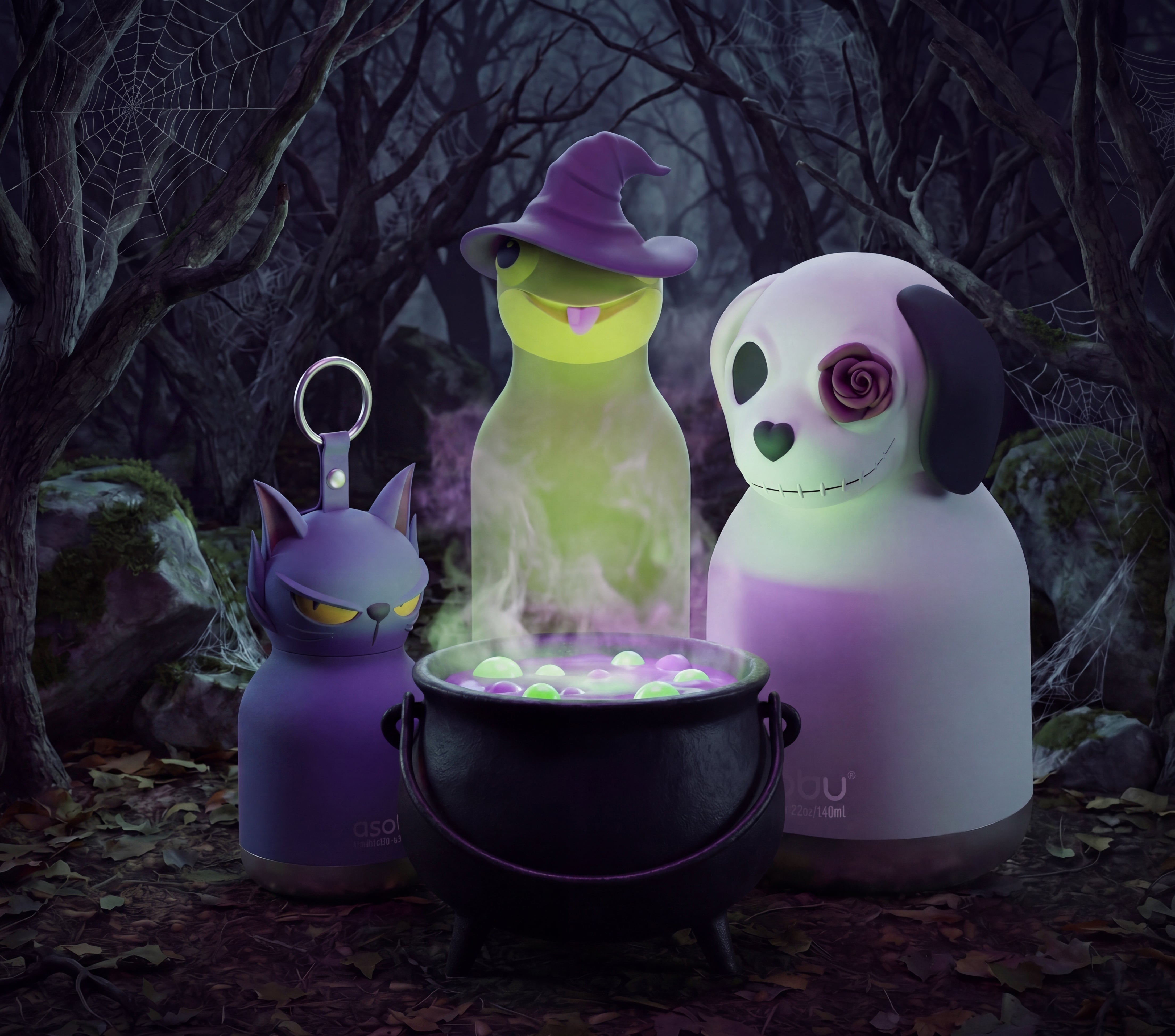 Asobu Spookie Water Bottle 460ml - Frog Witch
