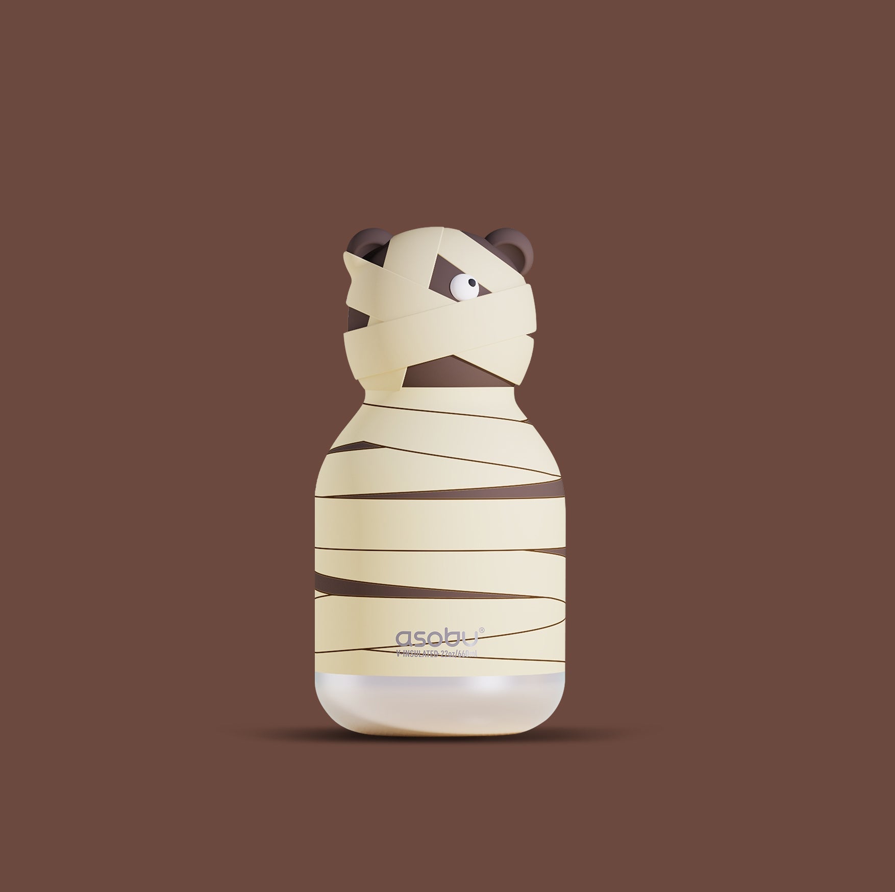 Asobu Spookie Water Bottle 660ml - Mummified Bear