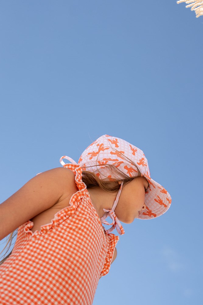 acorn kids: Pink Lobsters Swim Flap Cap Pink