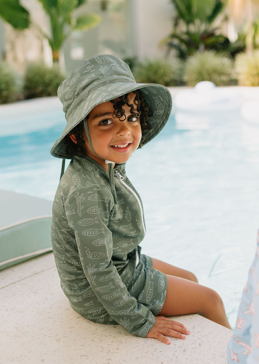 Acorn Kids School of Fish Swim Bucket Hat