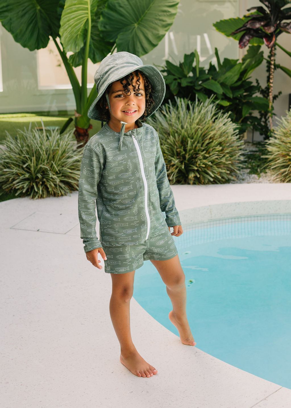 Acorn Kids School of Fish Swim Bucket Hat