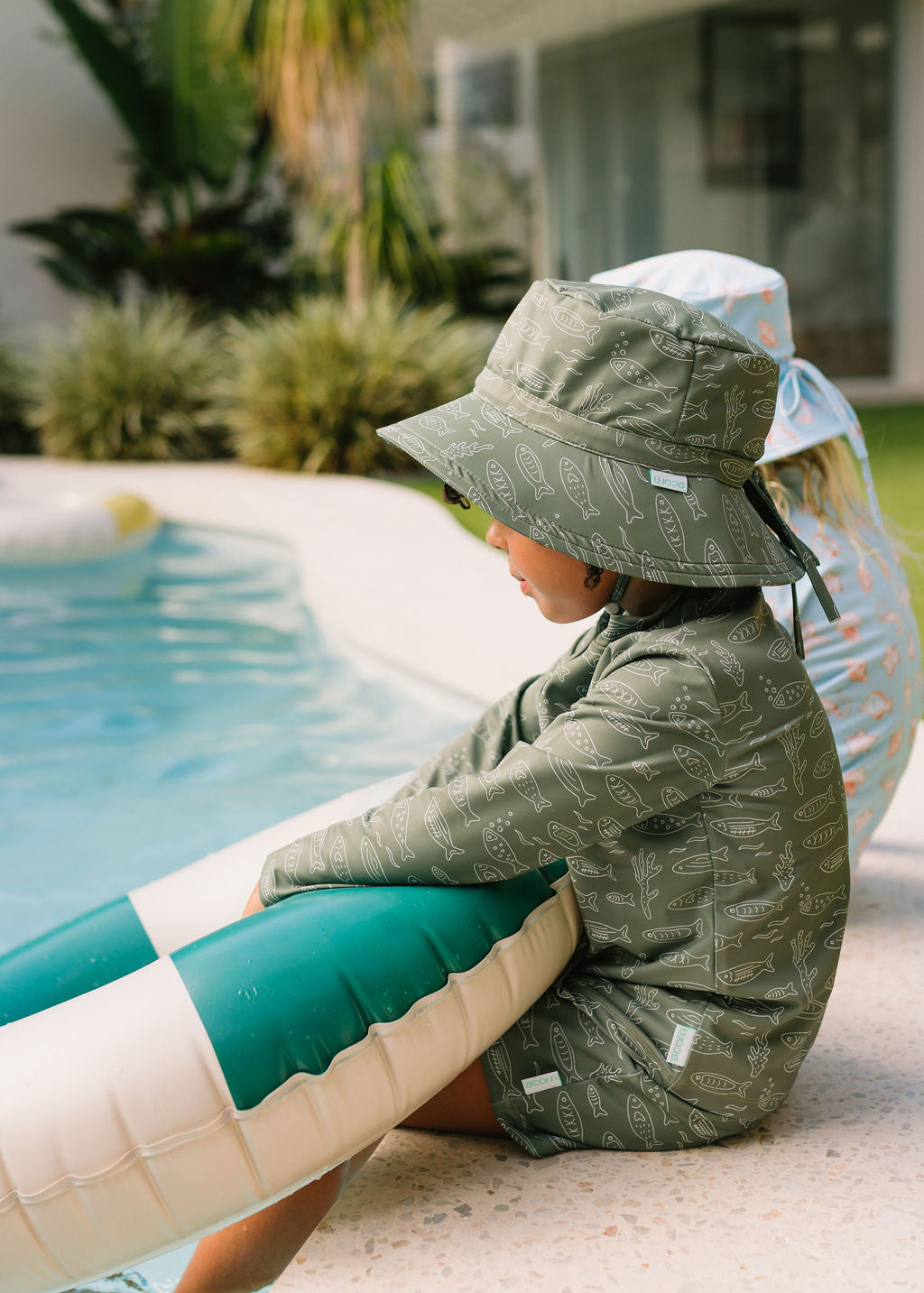 Acorn Kids School of Fish Swim Bucket Hat