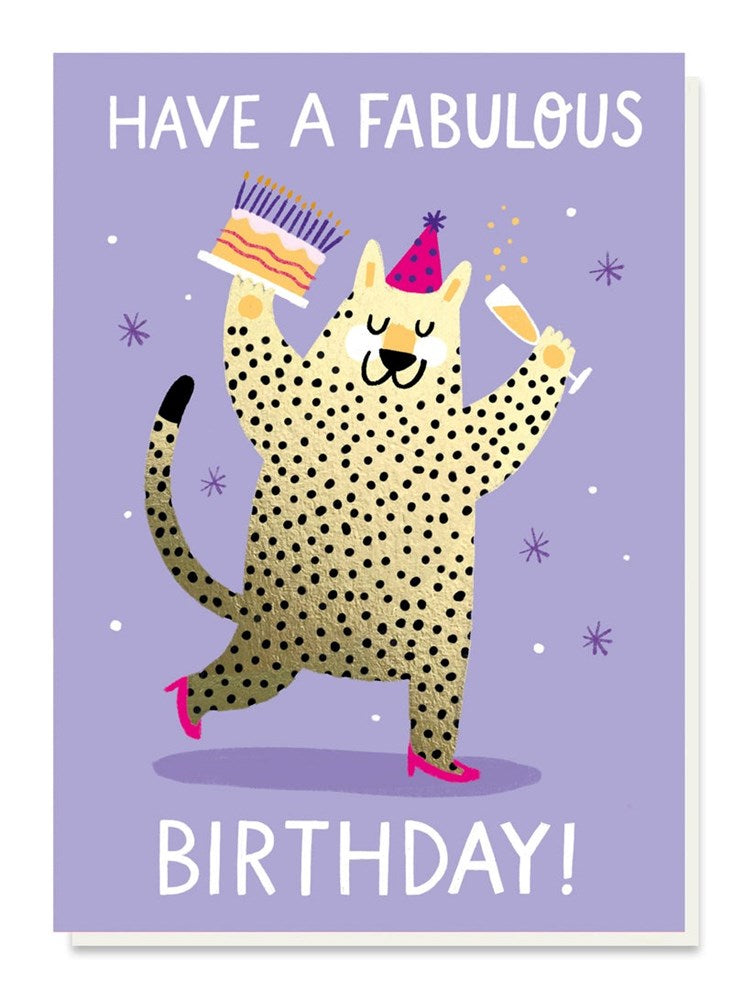 Stormy Knight Fabulous Birthday Leopard Card