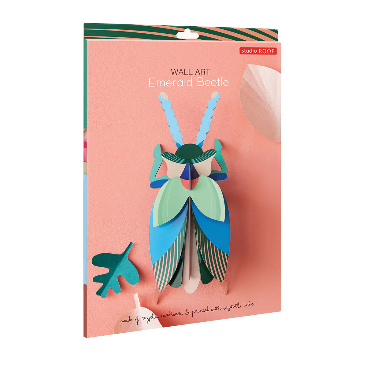 Studio Roof: Wall Art Beetles (A4) - Emerald Beetle