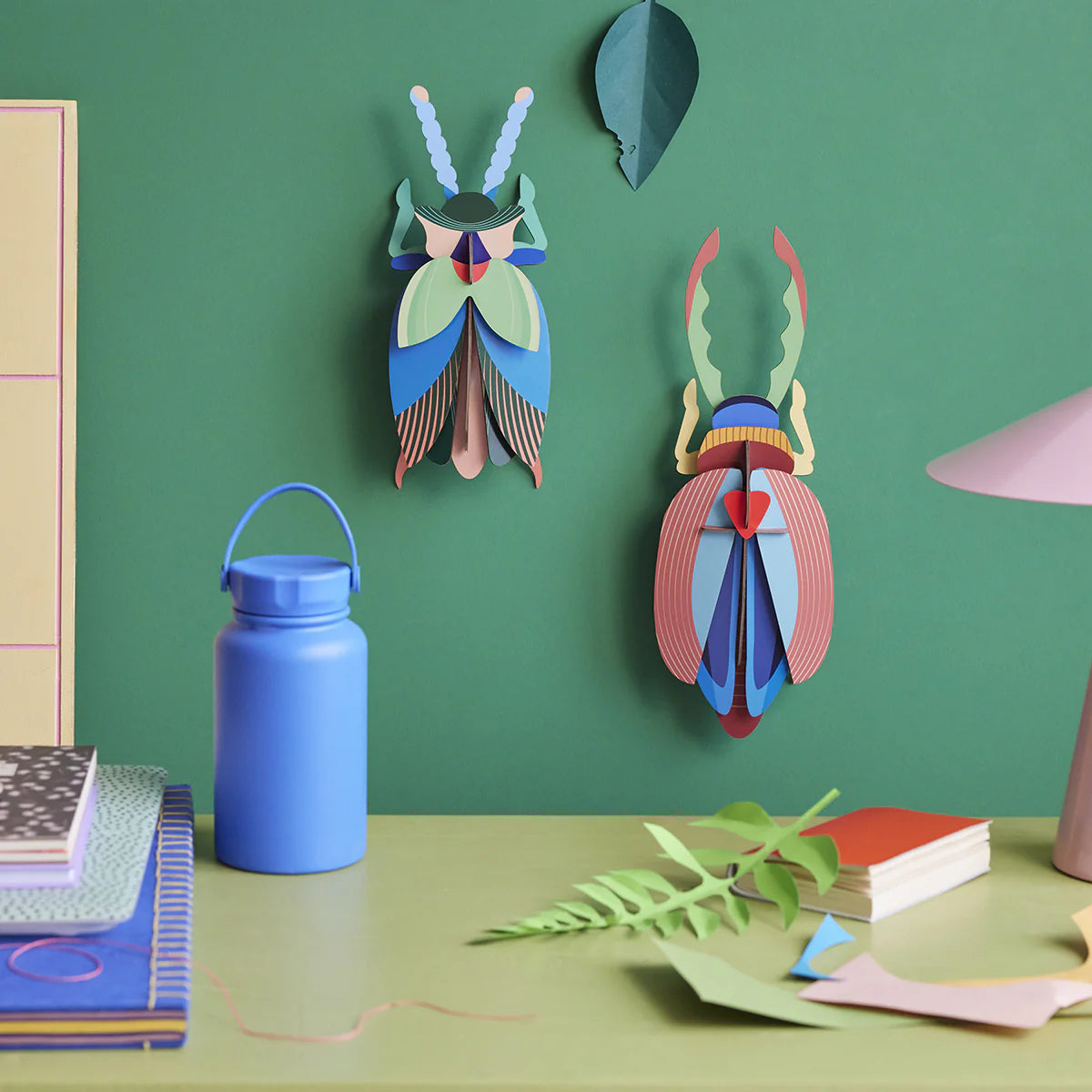 Studio Roof: Wall Art Beetles (A4) - Emerald Beetle