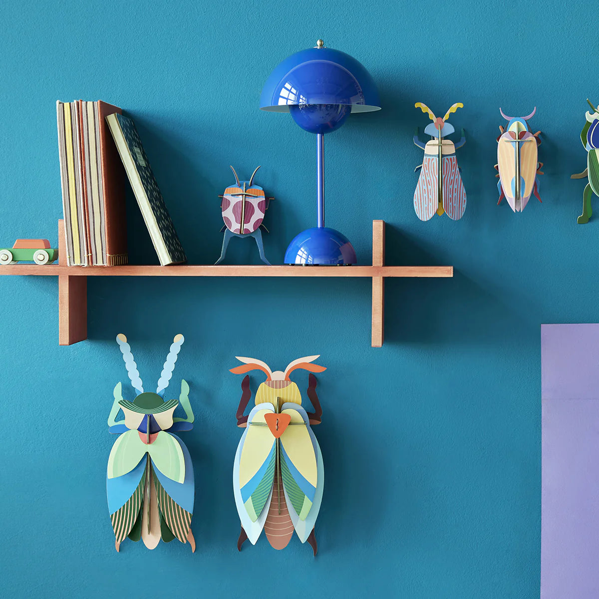 Studio Roof: Wall Art Beetles (A4) - Emerald Beetle