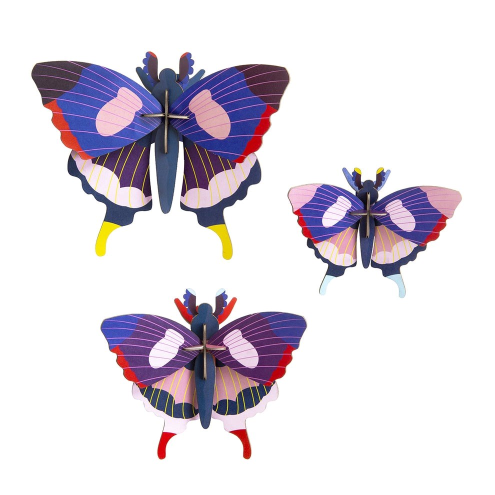 Studio Roof: Wall Art Butterflies (A4) Set Of 3 - Swallowtail Butterfly