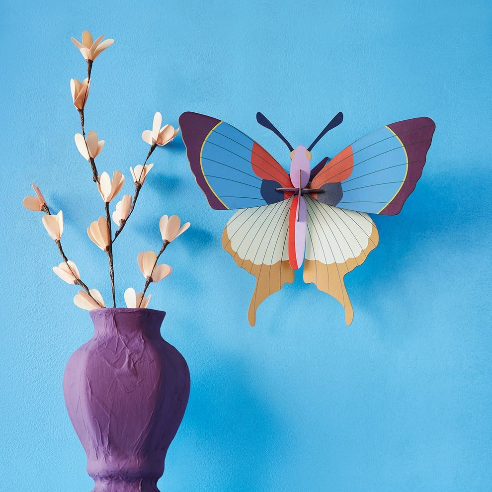 Studio Roof: Wall Art Butterflies (A4) - Plum Fringe Butterfly