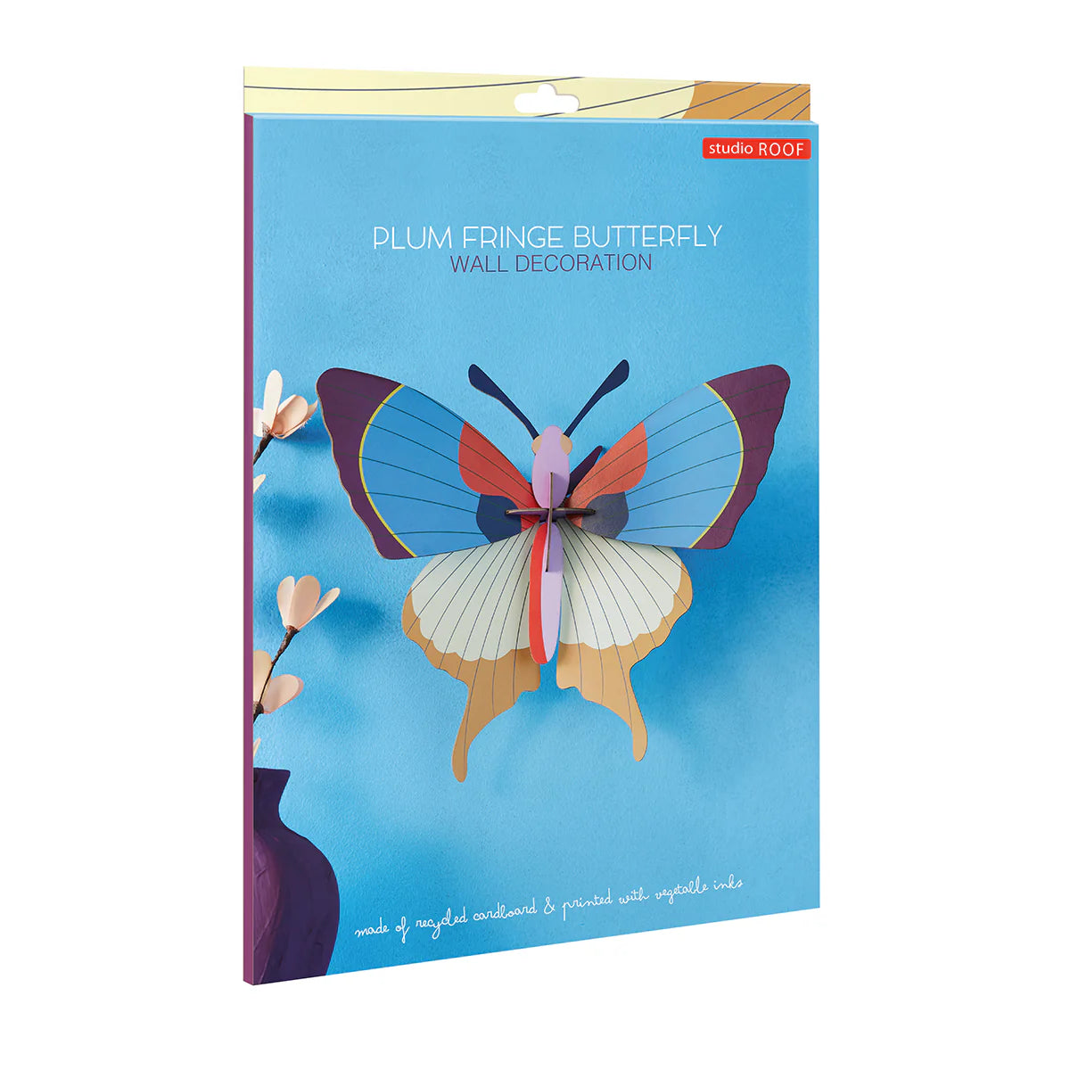 Studio Roof: Wall Art Butterflies (A4) - Plum Fringe Butterfly