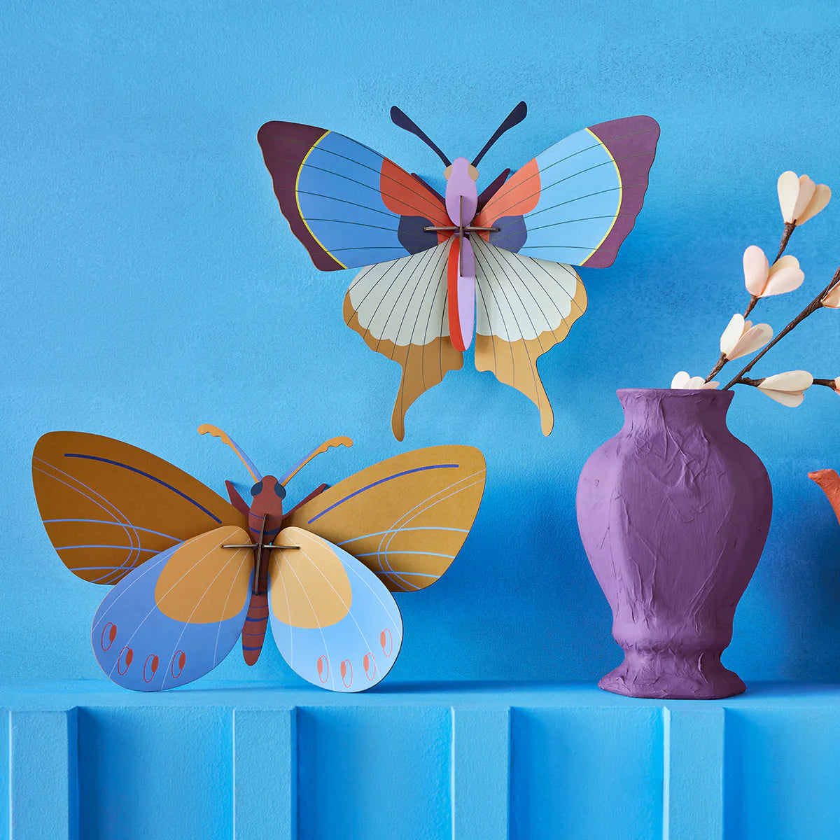 Studio Roof: Wall Art Butterflies (A4) - Plum Fringe Butterfly