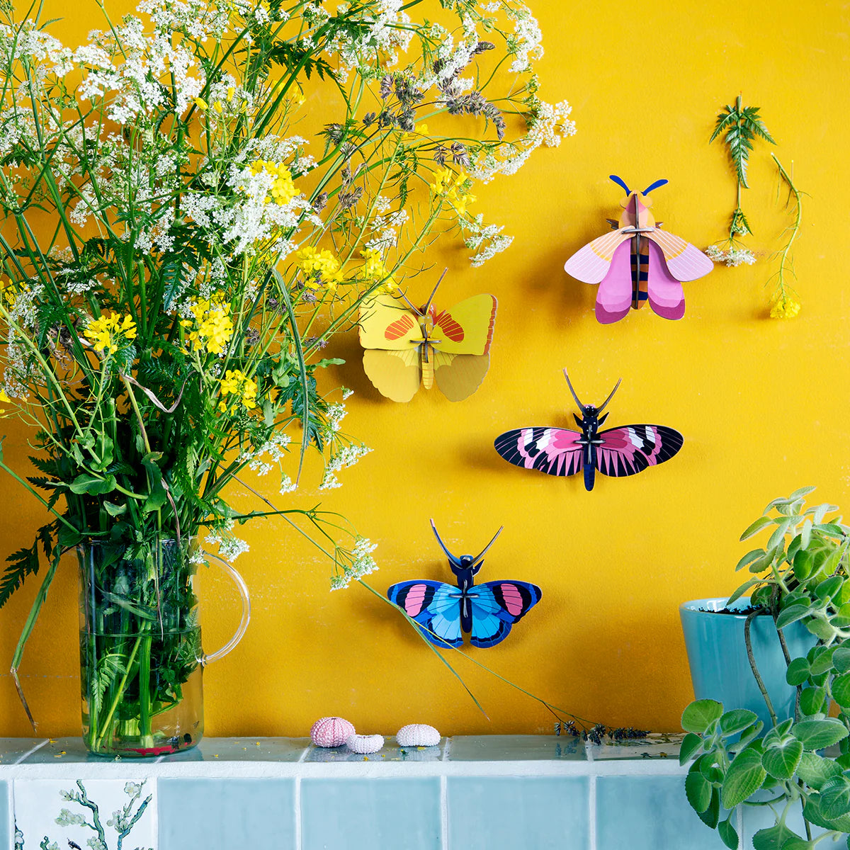 Studio Roof: Wall Art Butterflies (B7) - Yellow Butterfly