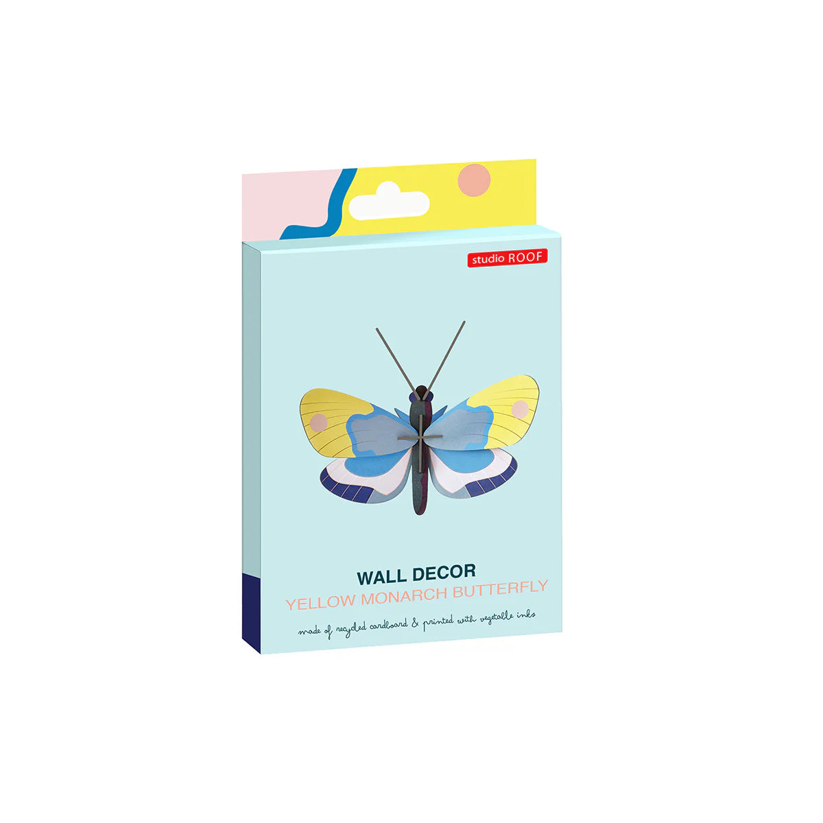 Studio Roof: Wall Art Butterflies (B7) - Yellow Monarch Butterfly