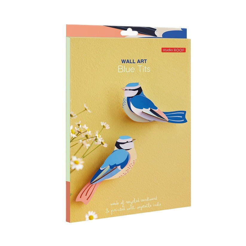 Studio Roof: Wall Art Garden Birds (B6) - Blue Tits