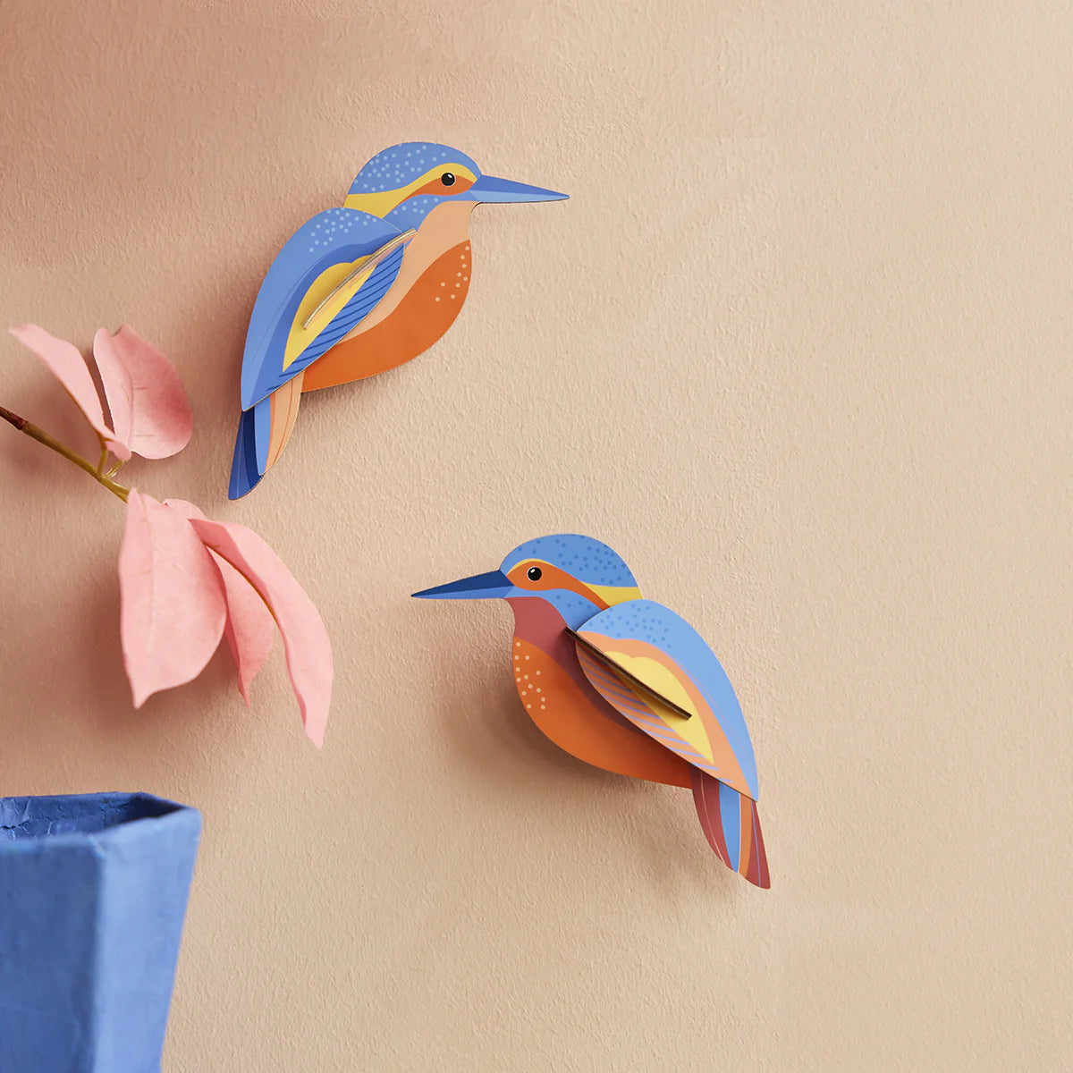 Studio Roof: Wall Art Garden Birds (B6) - Kingfishers