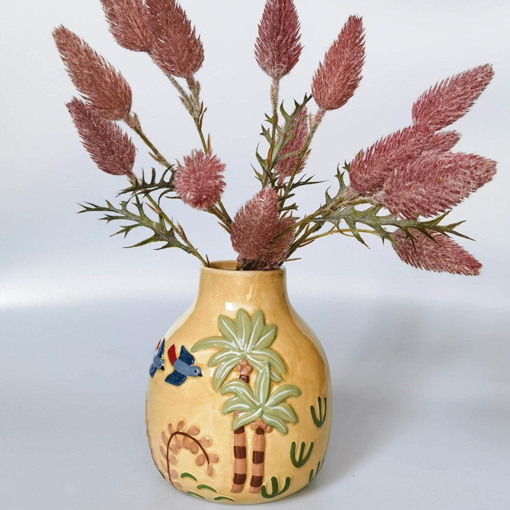 Madagascar Vase Yellow 17 cm