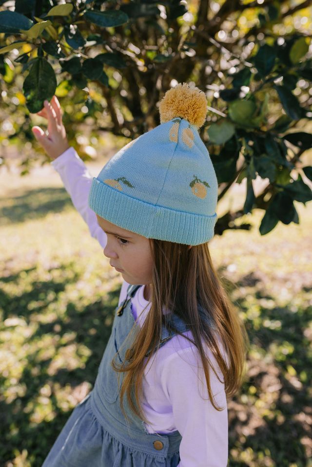 Acorn kids: Lemon Merino Beanie