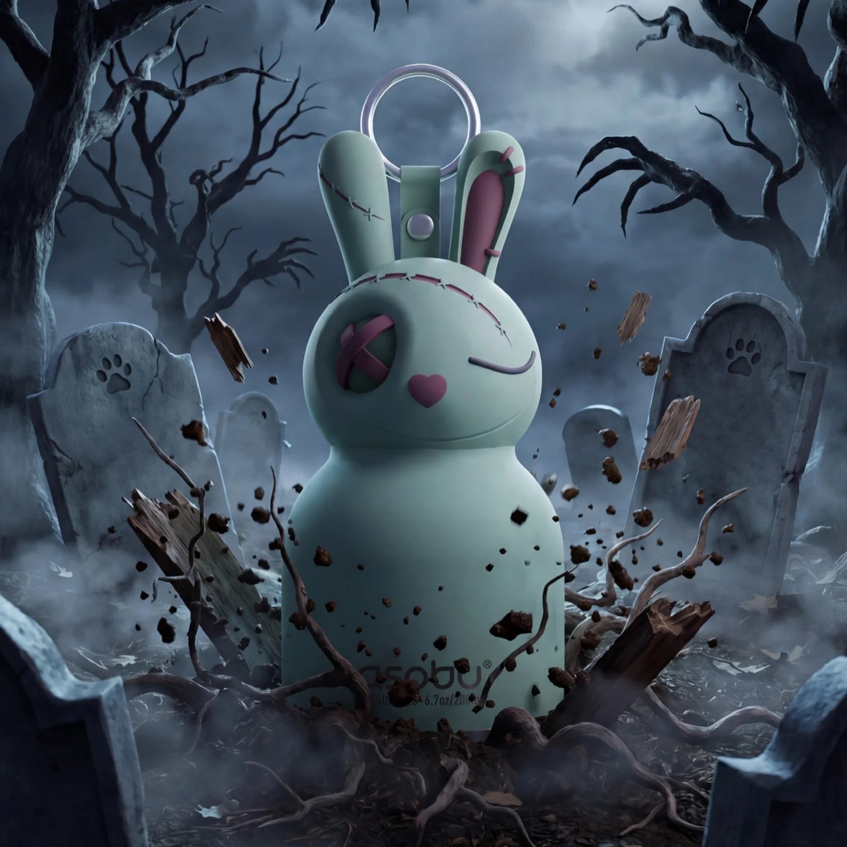 Asobu Spookie Mini Bottle - Undead Bunny 200ml