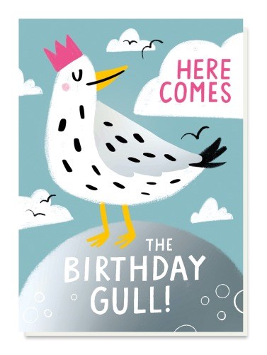 Stormy Knight: Greeting Card Birthday Gull