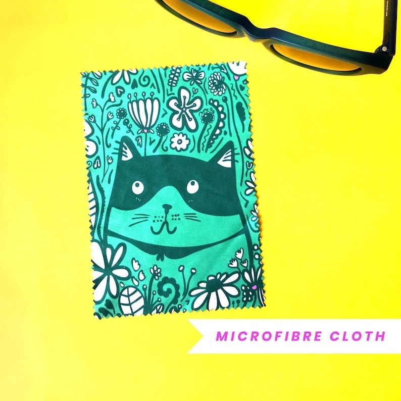 Microfibre Cloth - Flower Cat