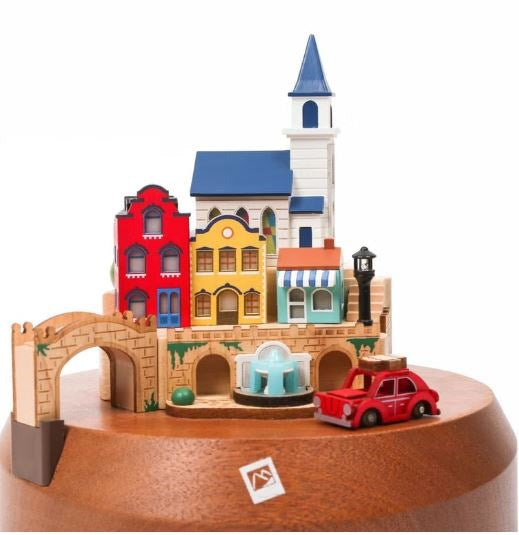 Wooden Animated Light with Music Travel in the Town