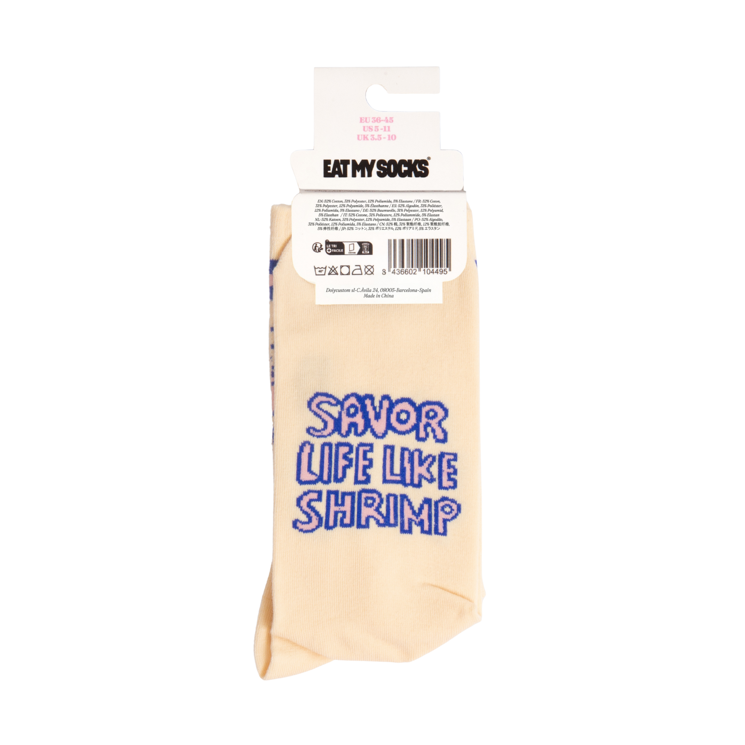 Eat My Socks Shrimp Cocktail Crew Socks
