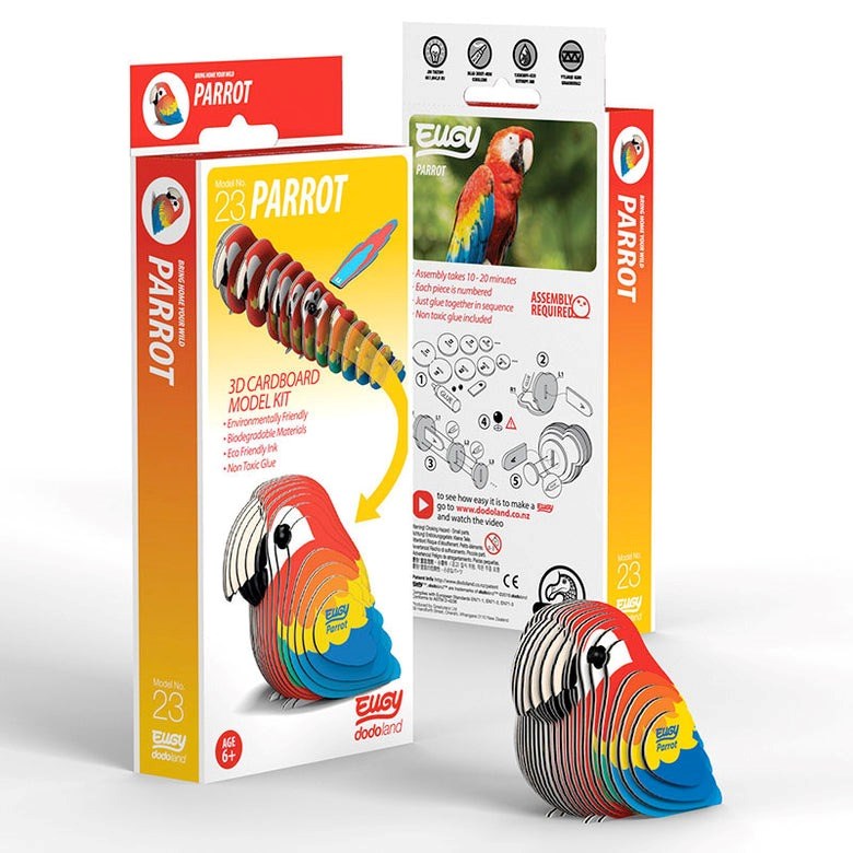 Eugy 3D Paper Model: Parrot