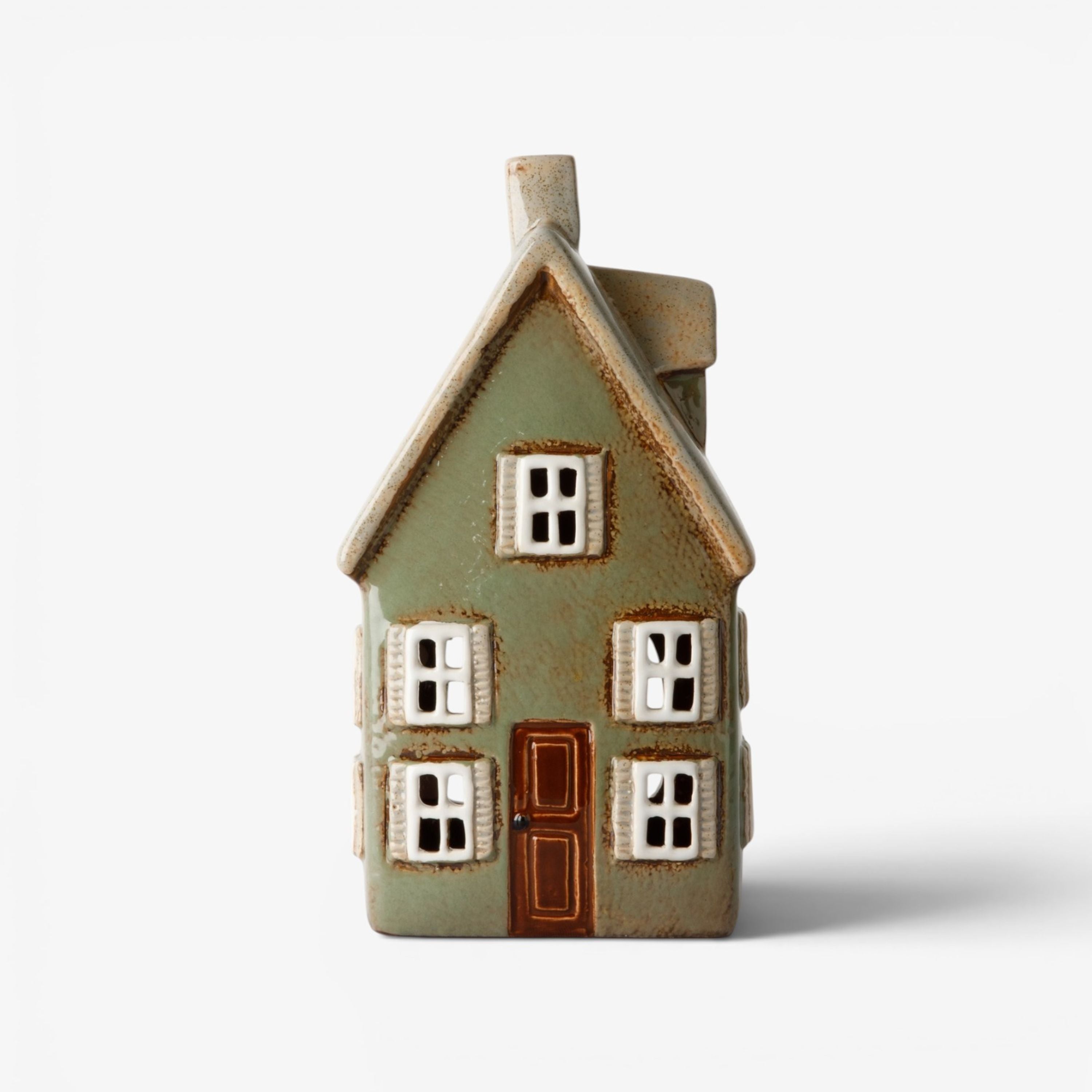 Devon Tea Light Cottage Tall Sage