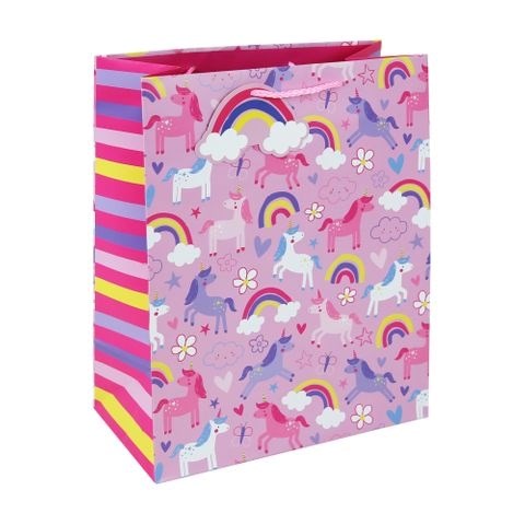 Eurowrap - Rainbows & Unicorns Medium Gift Bag