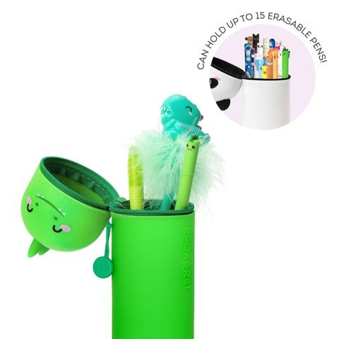 Legami: 2-in-1 Silicone Pencil Case - Kawaii - Dino