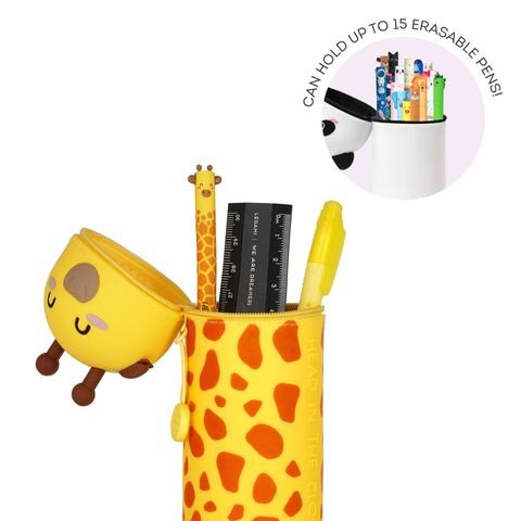 Legami: 2-in-1 Silicone Pencil Case - Kawaii - Giraffe