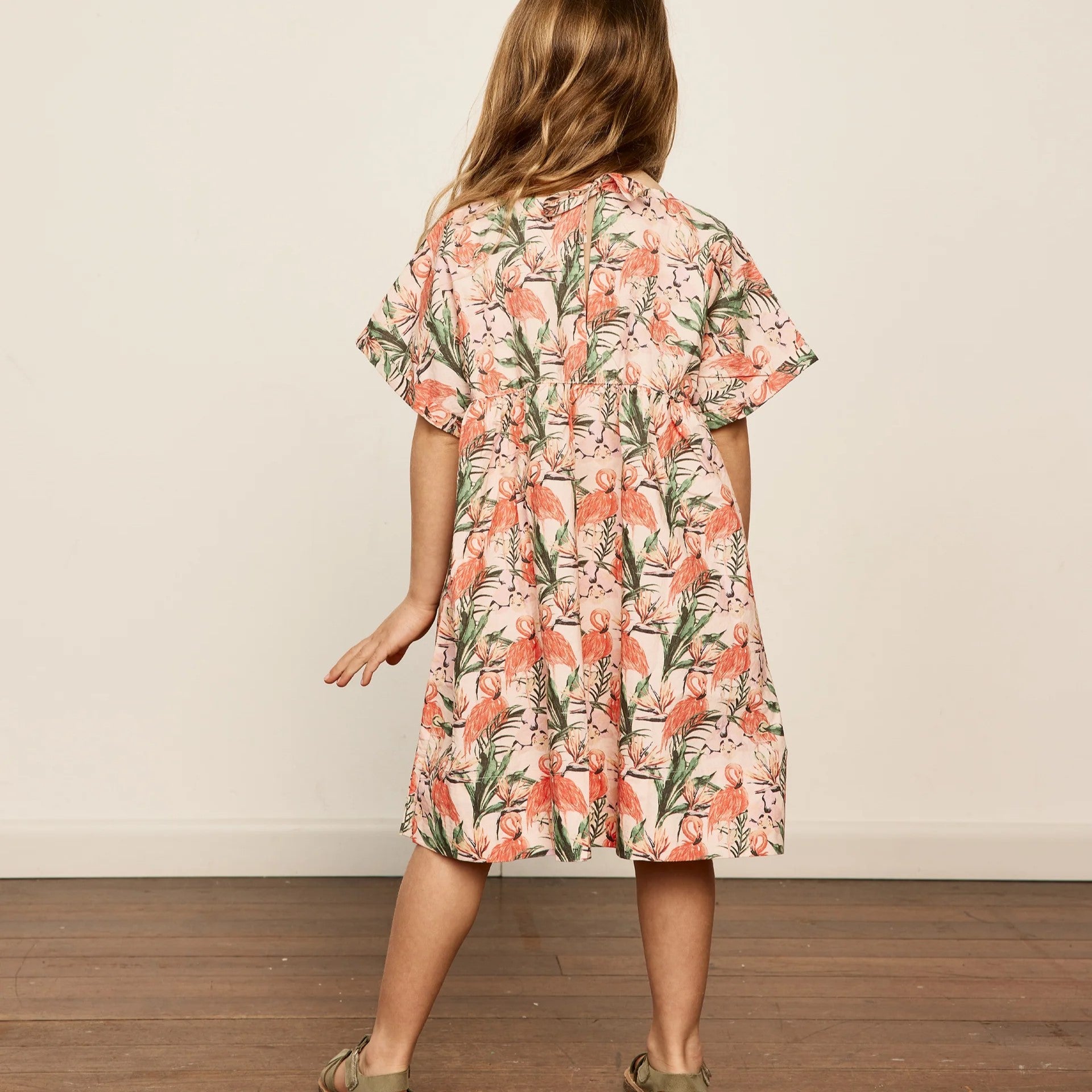 Goldie + Ace: Lulu Cotton Dress Flamingo Pink
