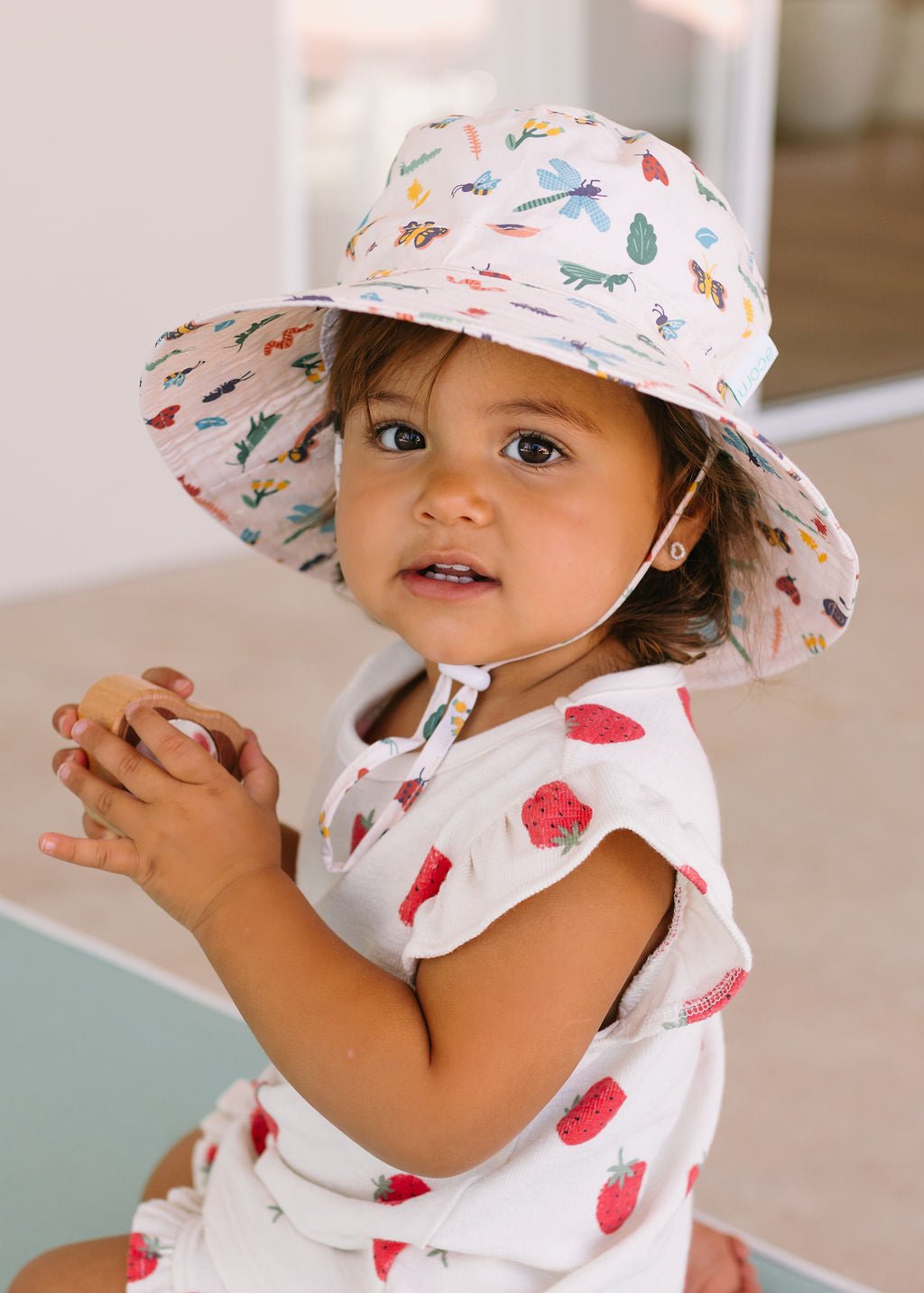 Acorn Kids Garden Friends Wide Brim Bucket Hat