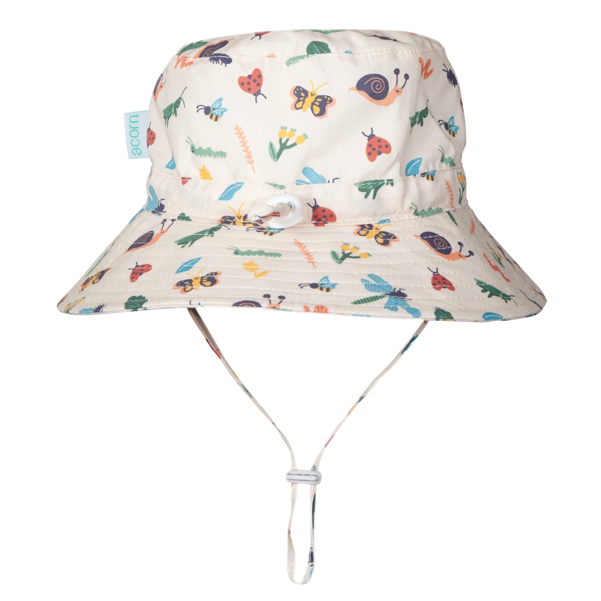Acorn Kids Garden Friends Wide Brim Bucket Hat