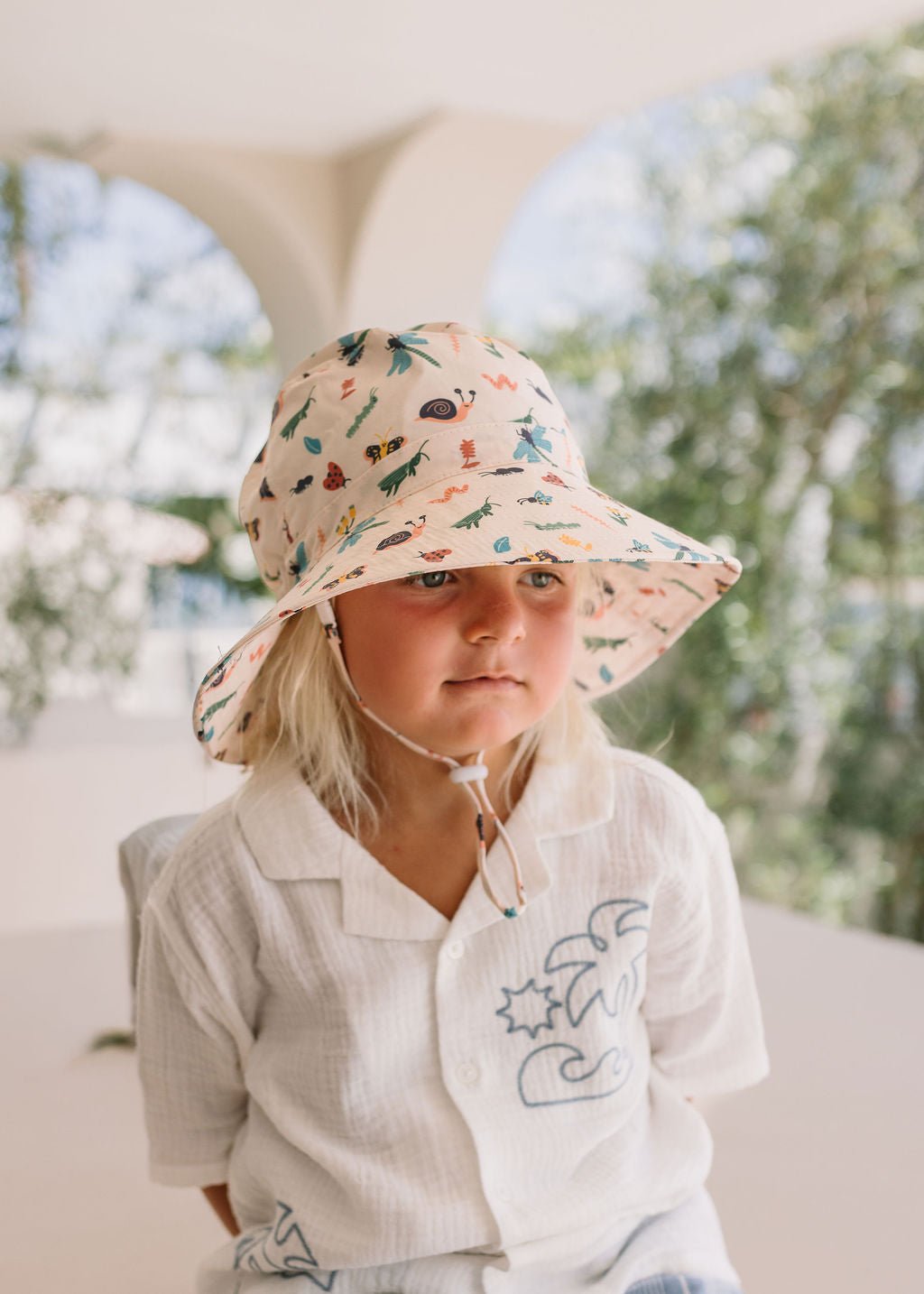 Acorn Kids Garden Friends Wide Brim Bucket Hat
